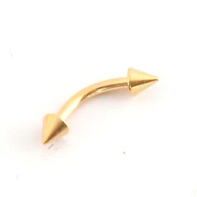 Vergoldeter gebogener Stab mit Spikes