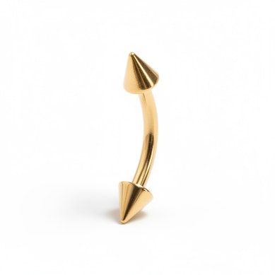 Vergoldeter gebogener Stab mit Spikes