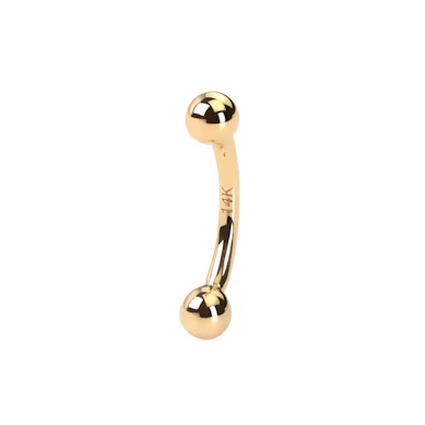 Gebogener Stab aus 14 Karat Gold