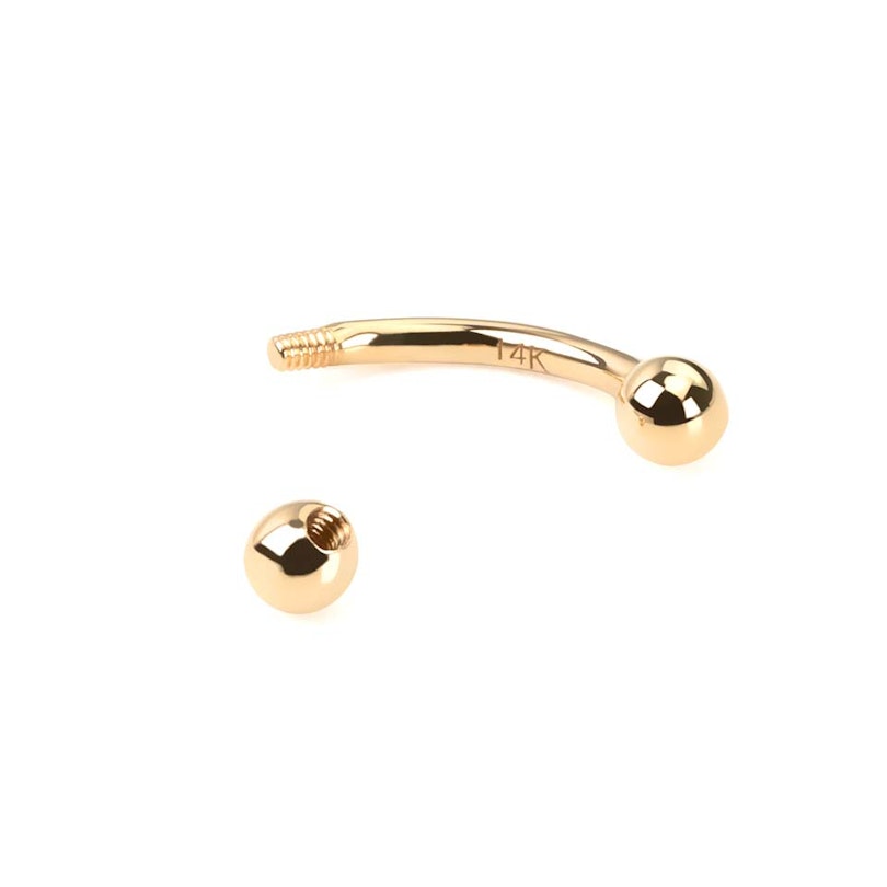 Gebogener Stab aus 14 Karat Gold Körperschmuck - Deutschland