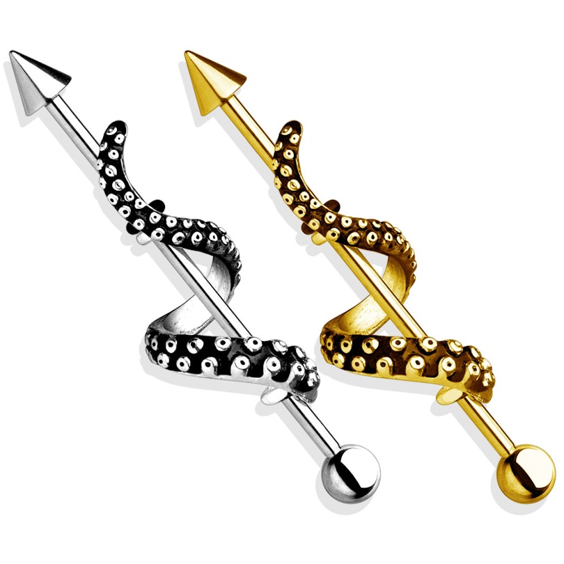 Industrialstab mit Spike und einer Tentakel Piercingschmuck - Deutschland