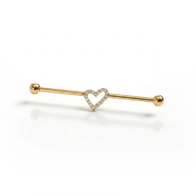 Industrialstab aus Titan mit Herz in der Mitte