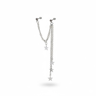 Tragus- oder Helixpiercing mit Sternen