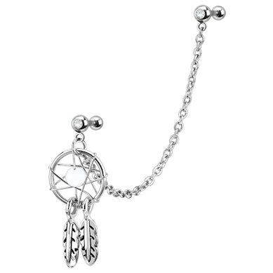 Ohrenpiercing für Tragus und Helix mit Traumfänger