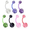 Bauchnabelpiercing aus Acryl mit Glitzerkugeln Körperpiercing - Deutschland