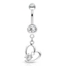 Bauchnabelpiercing mit einem Herz und Steinen Piercing - Deutschland