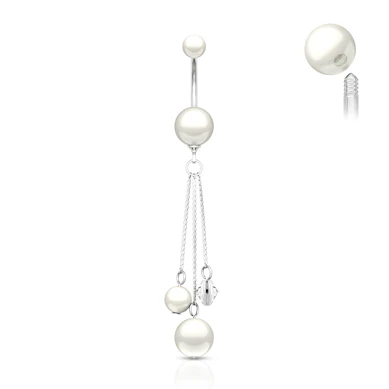 Bauchnabelpiercing mit Acryl-Perlen