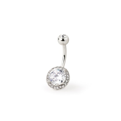Bauchnabelpiercing mit facettengeschliffenem Mittelstein
