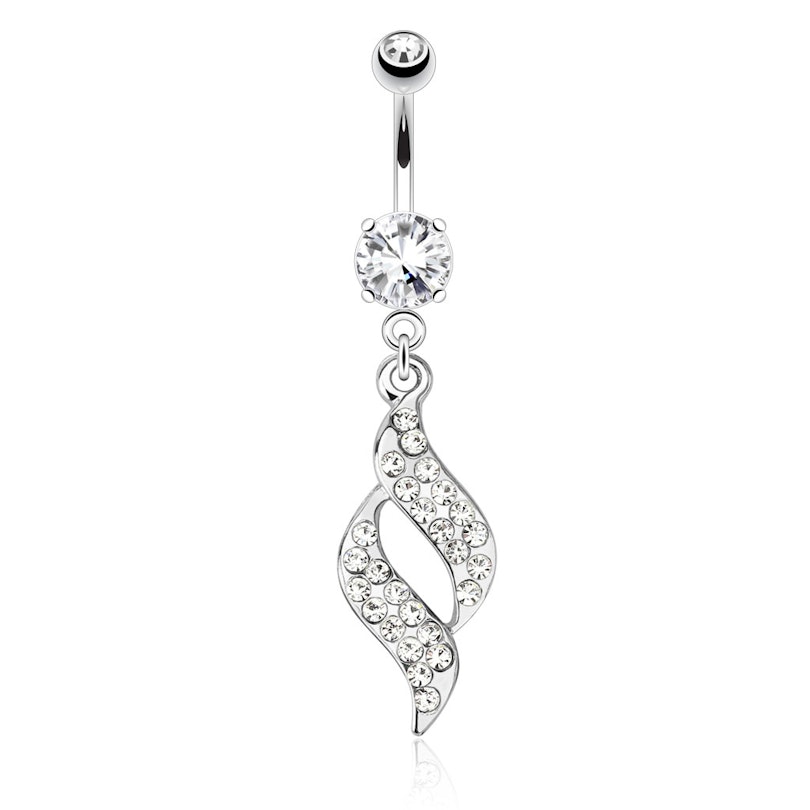 Bauchnabelpiercing mit einem Flammenanhänger Piercingschmuck - Deutschland