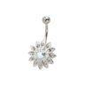 Bauchnabelpiercing mit einer großen Blume Piercingschmuck - Deutschland