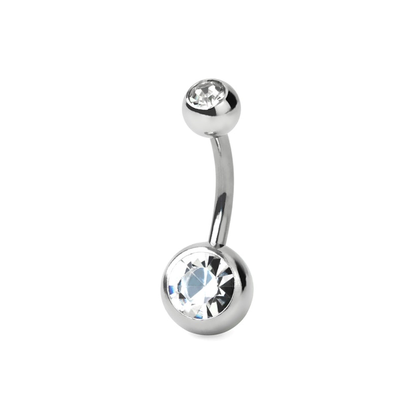 Bauchnabelpiercing aus Chirurgenstahl mit verschieden farbigen Steinen Piercing - Deutschland