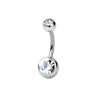 Bauchnabelpiercing aus Chirurgenstahl mit verschieden farbigen Steinen Piercing - Deutschland