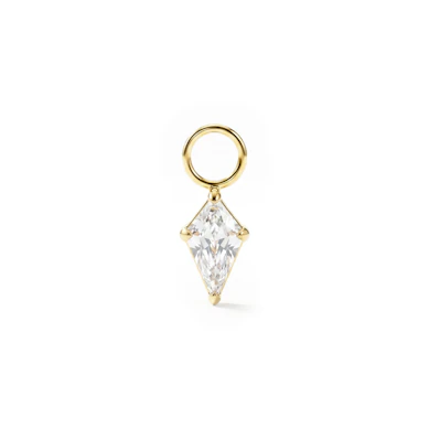 Schlichter Titan-Anhänger mit diamantförmigem Schmuckstein