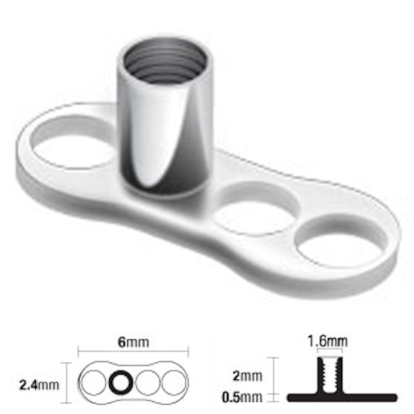 Dermal Anchor Basis aus Titan Körperpiercing - Deutschland