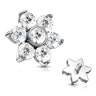 Dermal Anchor mit einer Blume geformt aus Steinen Piercings - Deutschland