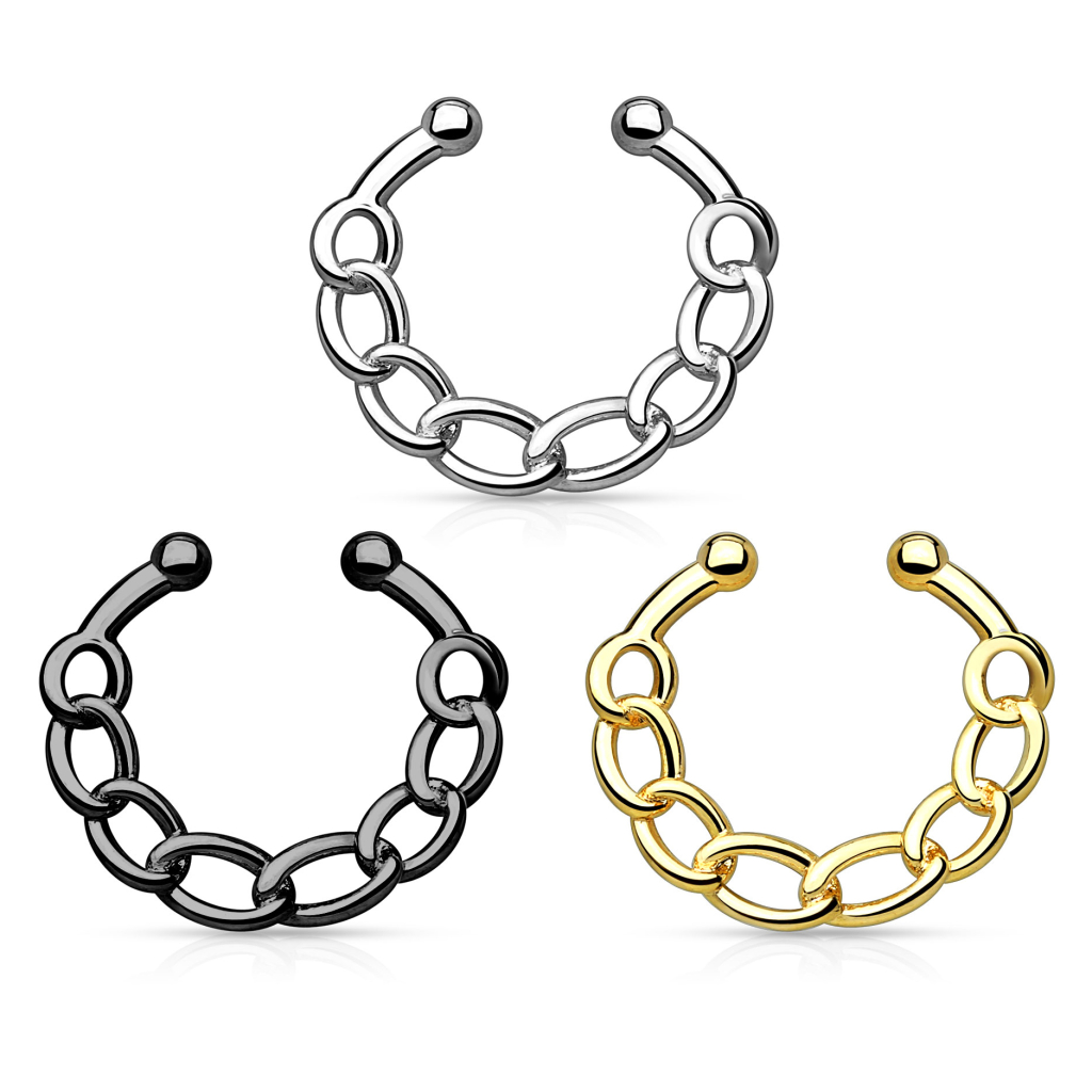 Fake Septumpiercing mit Kette Piercing - Deutschland