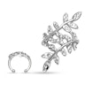 Earcuff mit steinbesetzten Blättern Piercings - Deutschland
