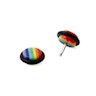 Regenbogenfarbener Fake Plug Piercings - Deutschland
