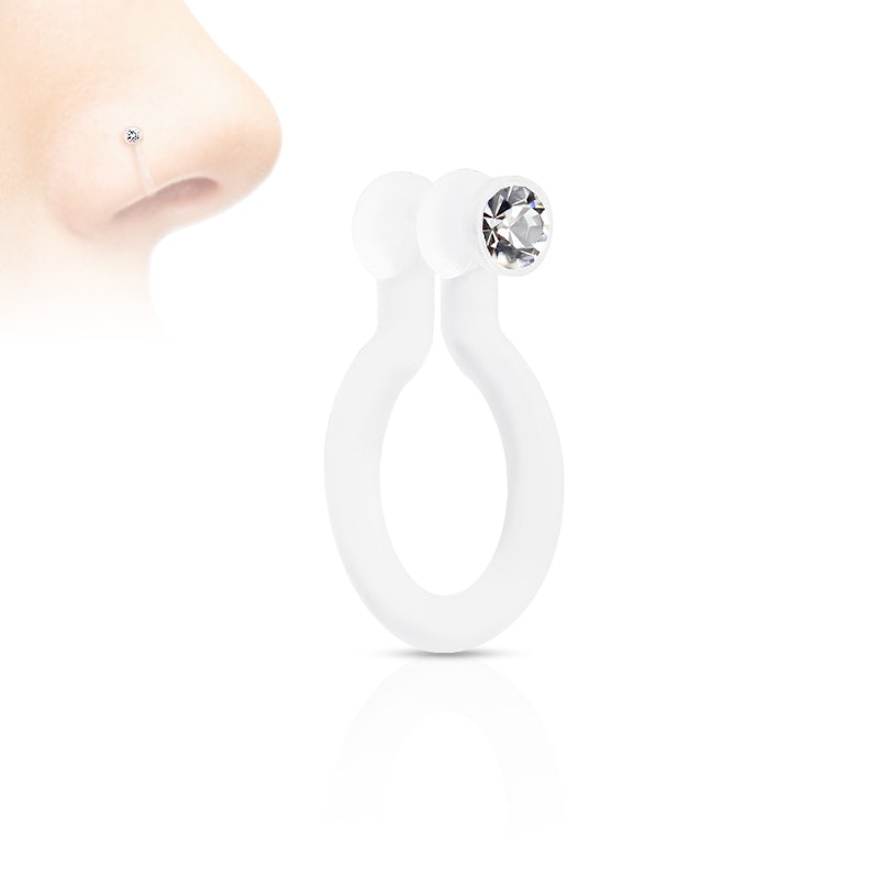 Fake Nasenpiercing mit einem Stein Körperschmuck - Deutschland