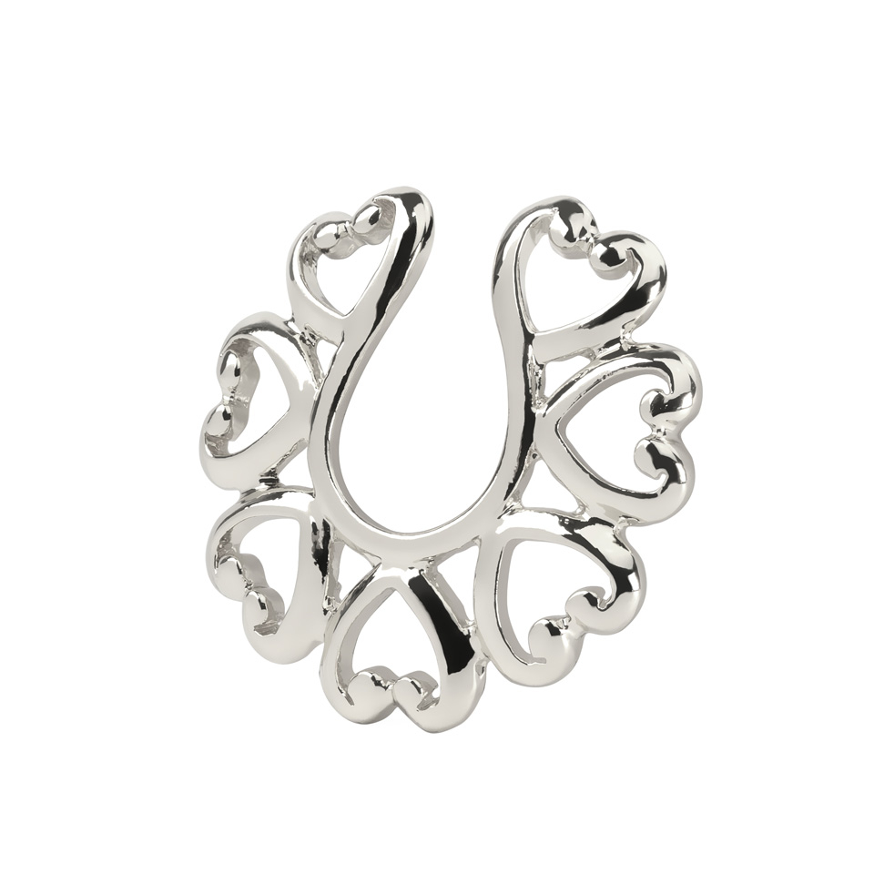 Fake Brustwarzenschild mit Herzen Körperschmuck - Deutschland