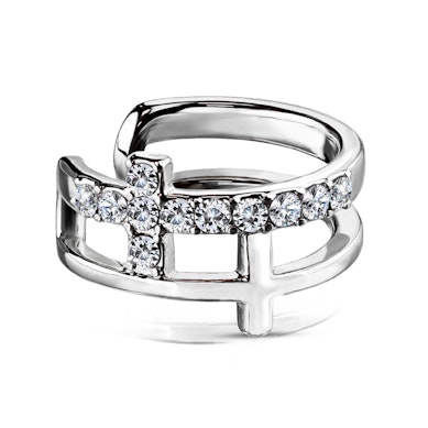 Earcuff mit Doppelkreuz