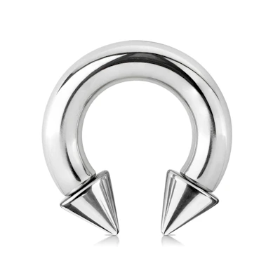 Großes Hufeisen mit Spikes aus Chirurgenstahl