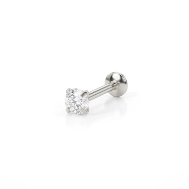 Push-in Labret mit eingefasstem Schmuckstein