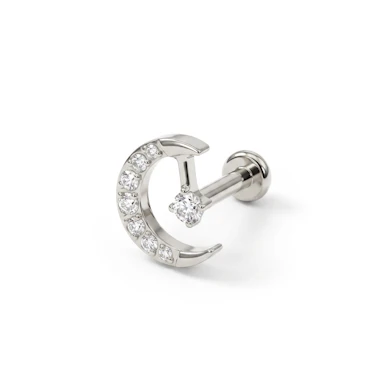 Mond und Stern Labret aus Titan
