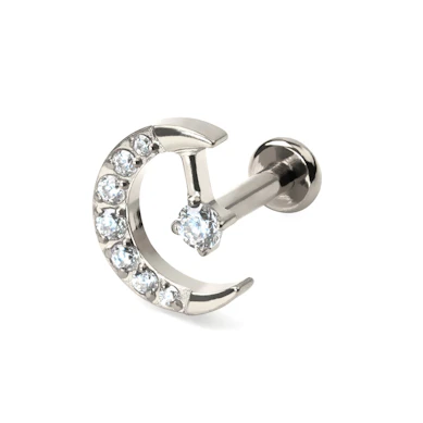 Mond und Stern Labret aus Titan