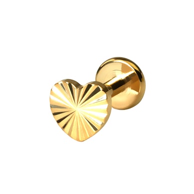 Herzförmiges Labret mit Texturmuster