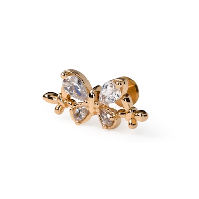 Labret mit drei Schmetterlingen