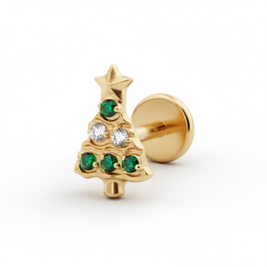 Weihnachtsbaum-Labret aus Titan