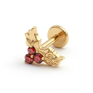 Stechpalme-Labret aus Titan