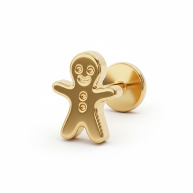 Lebkuchenmann-Labret aus Titan