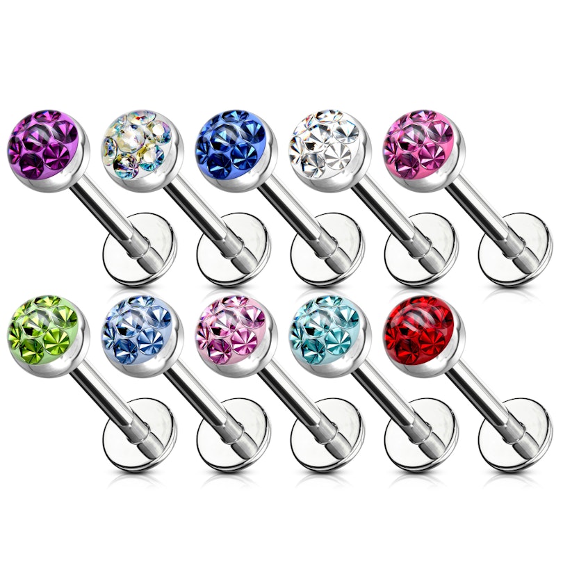 Labret mit Kristallperle Piercingschmuck - Deutschland