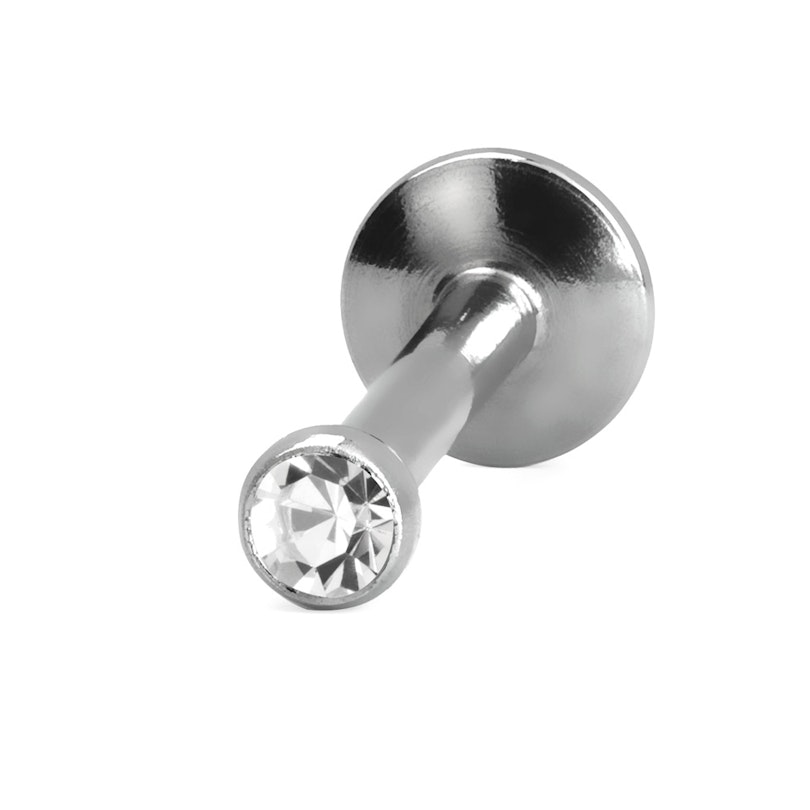 Labret mit einem kleinen Stein und innenseitigen Gewinde Piercings - Deutschland