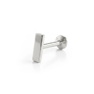 Labret mit rechteckigen Top und innenseitigen Gewinde