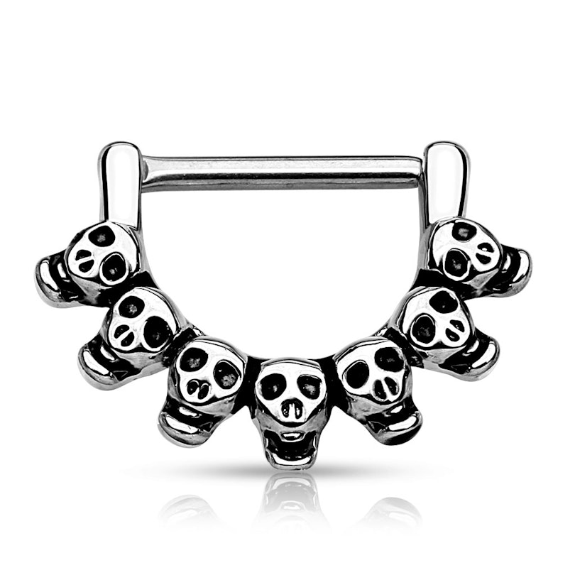 Nippelclicker mit Totenköpfen Piercingschmuck - Deutschland