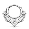 Septumpiercing mit Verschnörkelungen und viereckigen Stein Piercing - Deutschland
