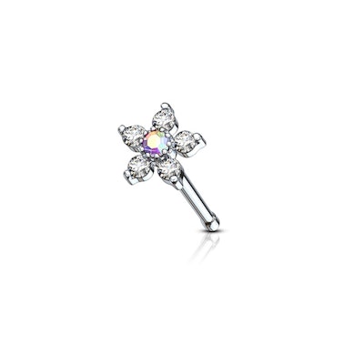 Nasenstecker mit einer Blume aus fünf Steinen