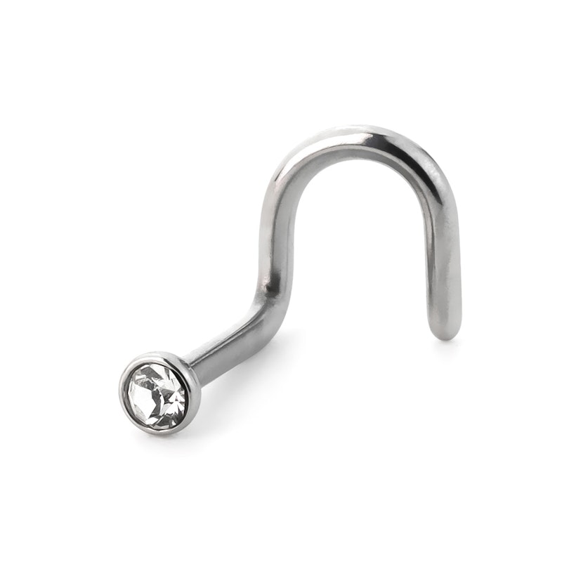 Nasenschraube aus Chirurgenstahl mit einem Stein Körperpiercing - Deutschland