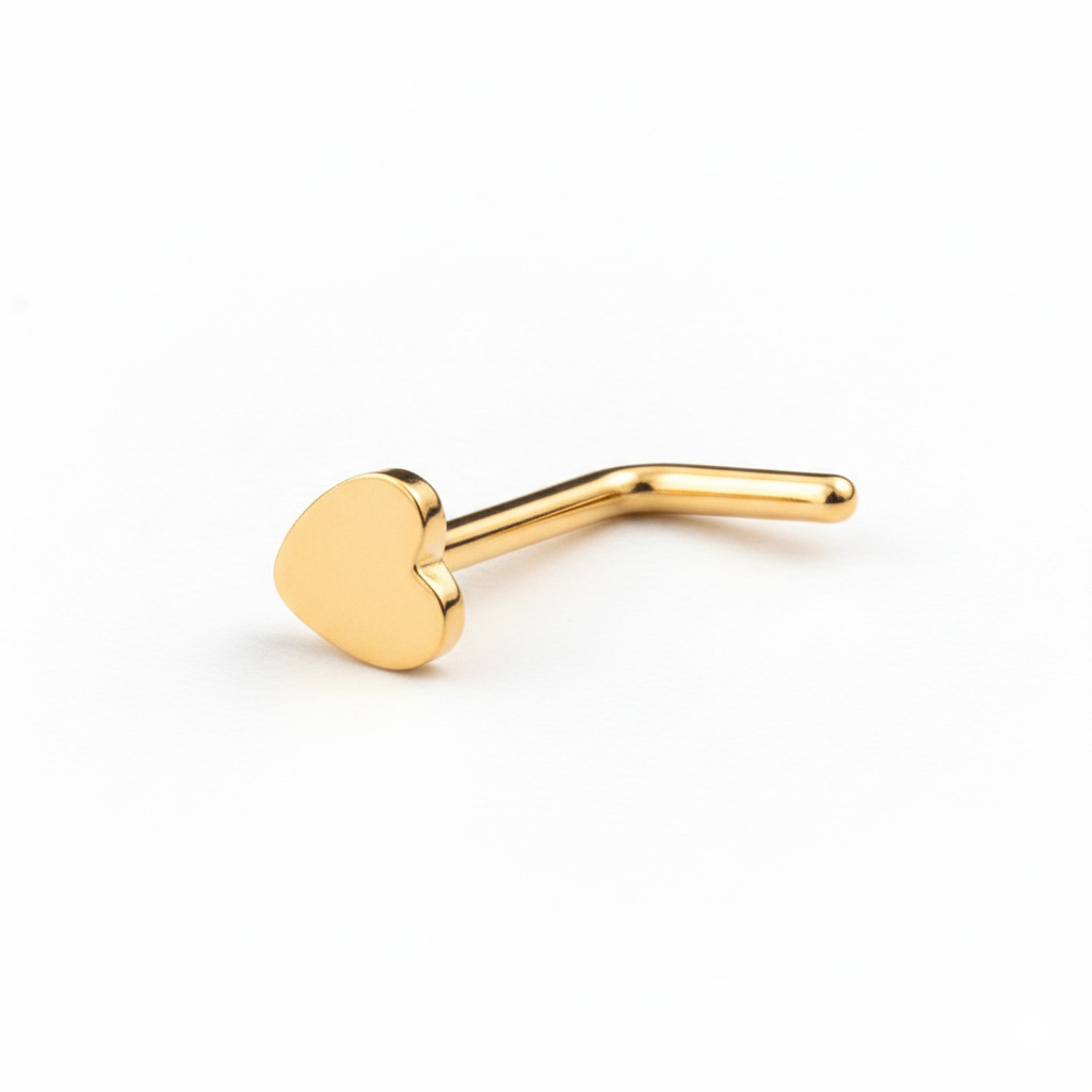 Nasenstecker aus Titan mit Herz