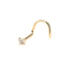 14 Karat massives Gold - Nasenschraube mit Stein Piercingschmuck - Deutschland