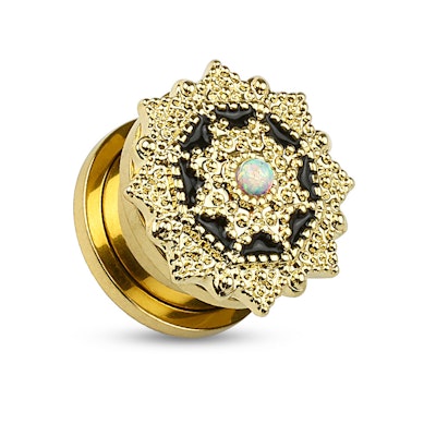 Plug mit detaillierter Front und Opalstein