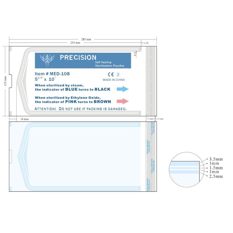 Selbstschließende Sterilisierungsbeutel Piercings - Deutschland