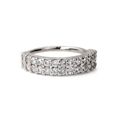 Ring mit doppelter Steinreihe