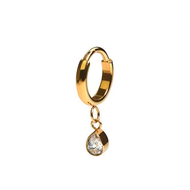 Titan-Ring mit tropfenförmigem Anhänger