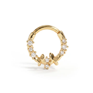 Vorwärtsgerichteter Ring mit Schmetterlingen