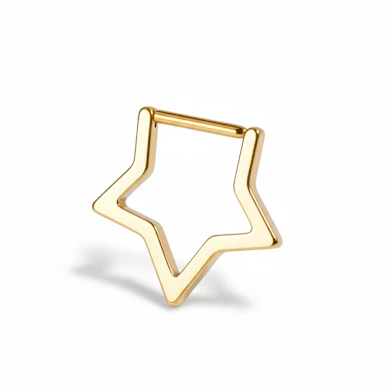 Sternförmiger Titan-Klickerring