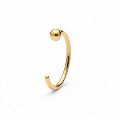 Schlichter offener Titan-Ring